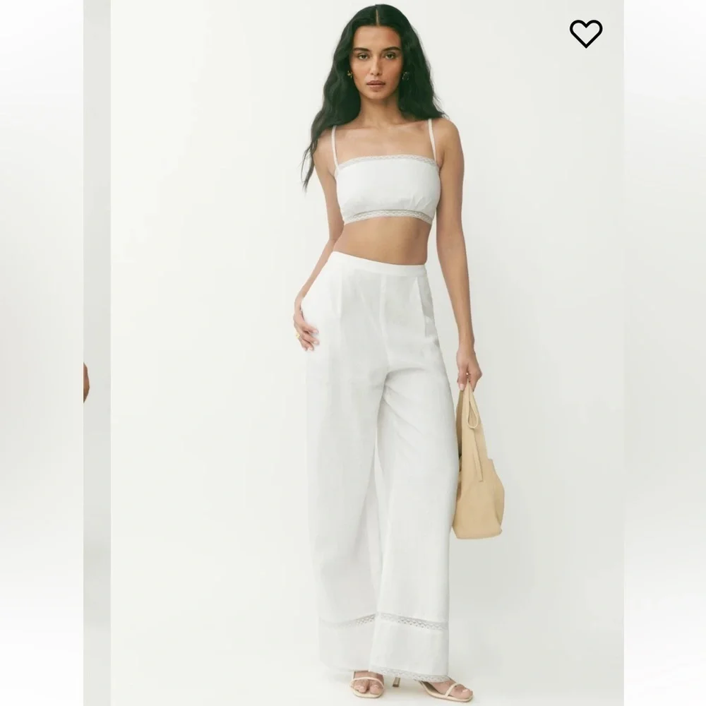 Reformation violet linen two piece